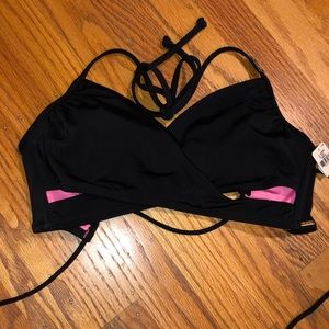 Black Wrap Bikini Top
